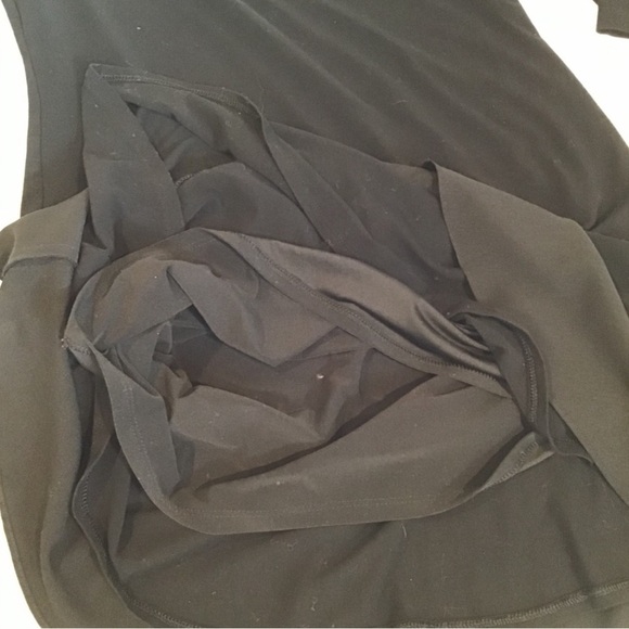 White House Black Market Black Lined Fit Flare Dress 3/4 Sleeves Women’s Small - Picture 5 of 6